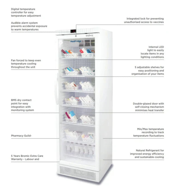 MediFridge Vaccine Fridge (372L): Reliable & Precise Storage for Medical Facilities