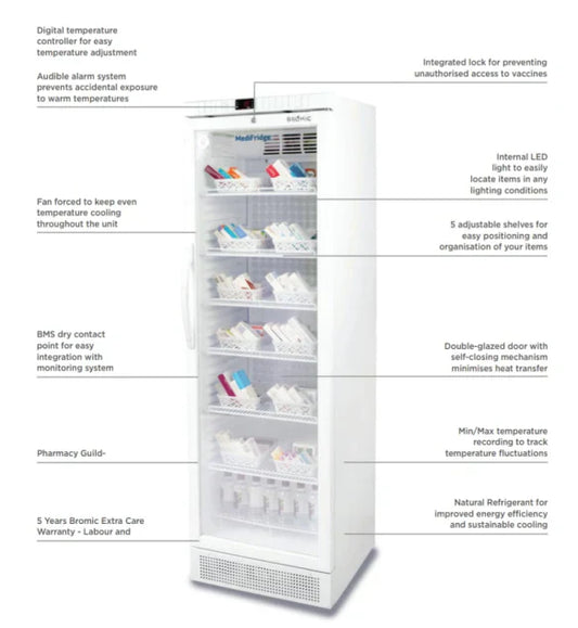 MediFridge Vaccine Fridge (372L): Reliable & Precise Storage for Medical Facilities