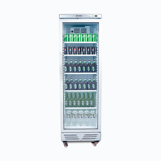 Maximize Your Cooling Efficiency with the Upright Display Fridge 372L – 1 Door Flat Glass
