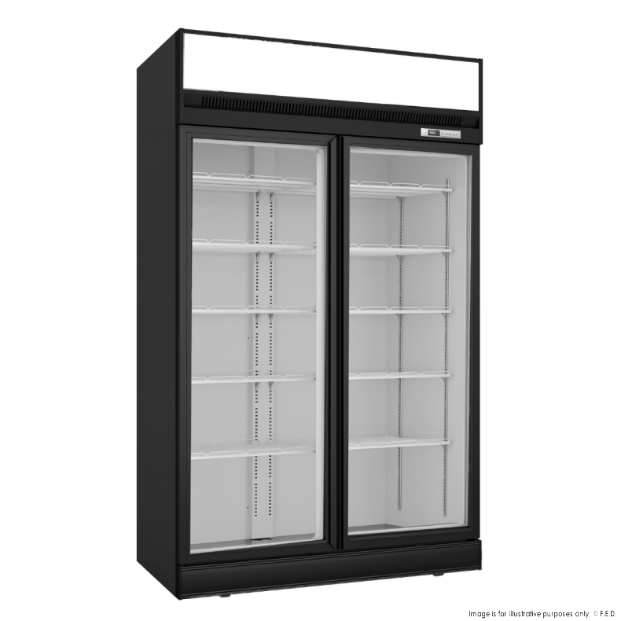 Thermaster 1006 L :Double Glass Door Upright Freezer: High-Quality Storage with Temperature Control (-18~-22℃)