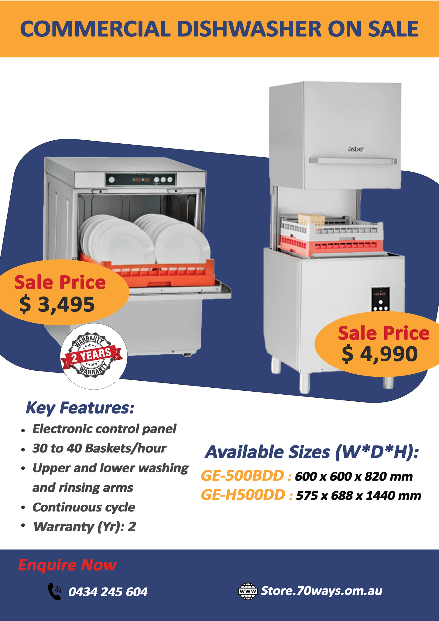 Commercial Dishwasher On Sale