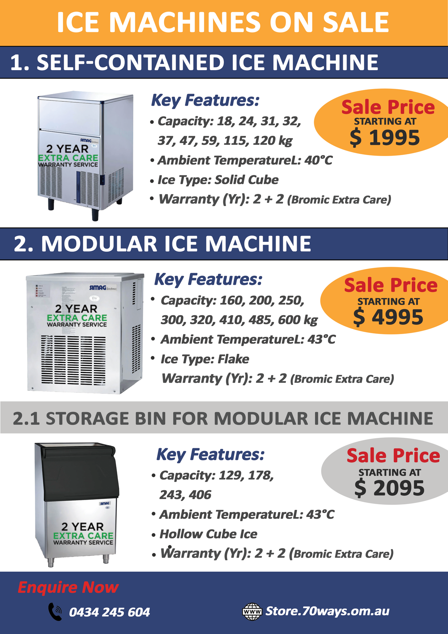 Ice Machines and Storage Bins On Sale