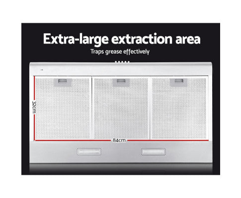 DEVANTI Fixed Range Hood Rangehood Stainless Steel Kitchen Canopy 60cm 600mm