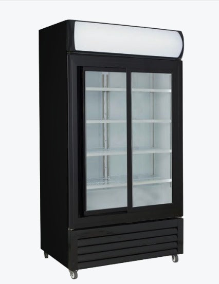 Thermaster Two Sliding Glass Door Colourbond Upright Drink Fridge / Temp. Range: 2°C to 8°C