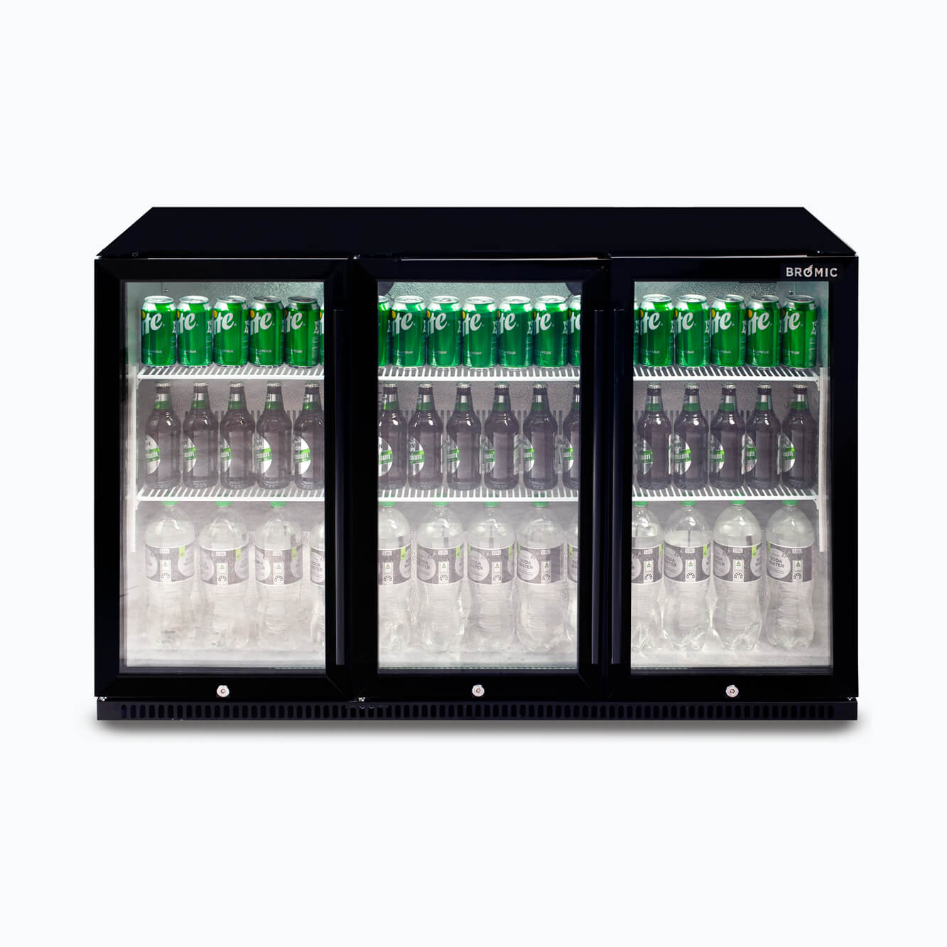 Back Bar Fridge – 307L – 3 Doors – Hinged