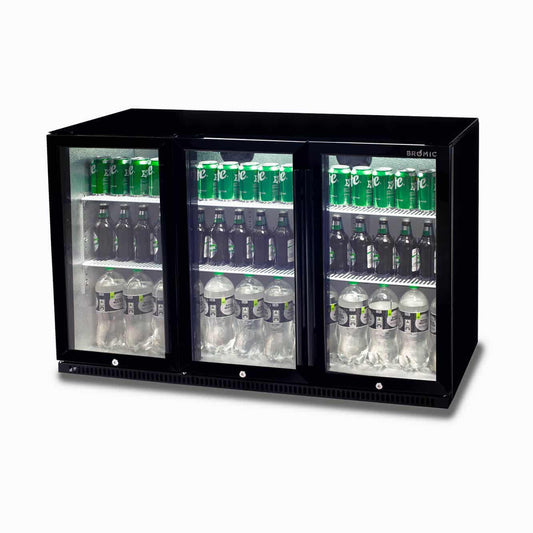 Back Bar Fridge – 307L – 3 Doors – Hinged