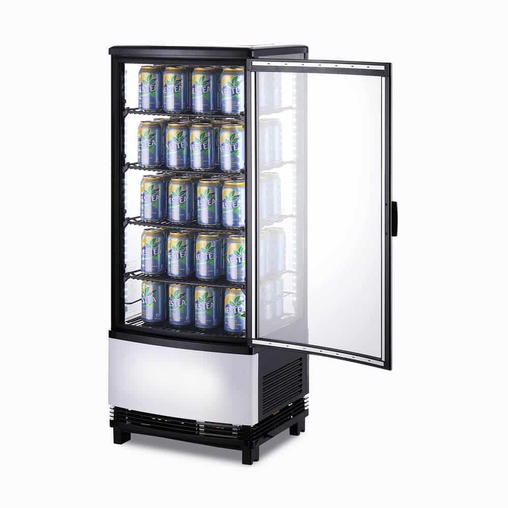 Countertop Fridge – 98L – 1 Door – Curved Glass