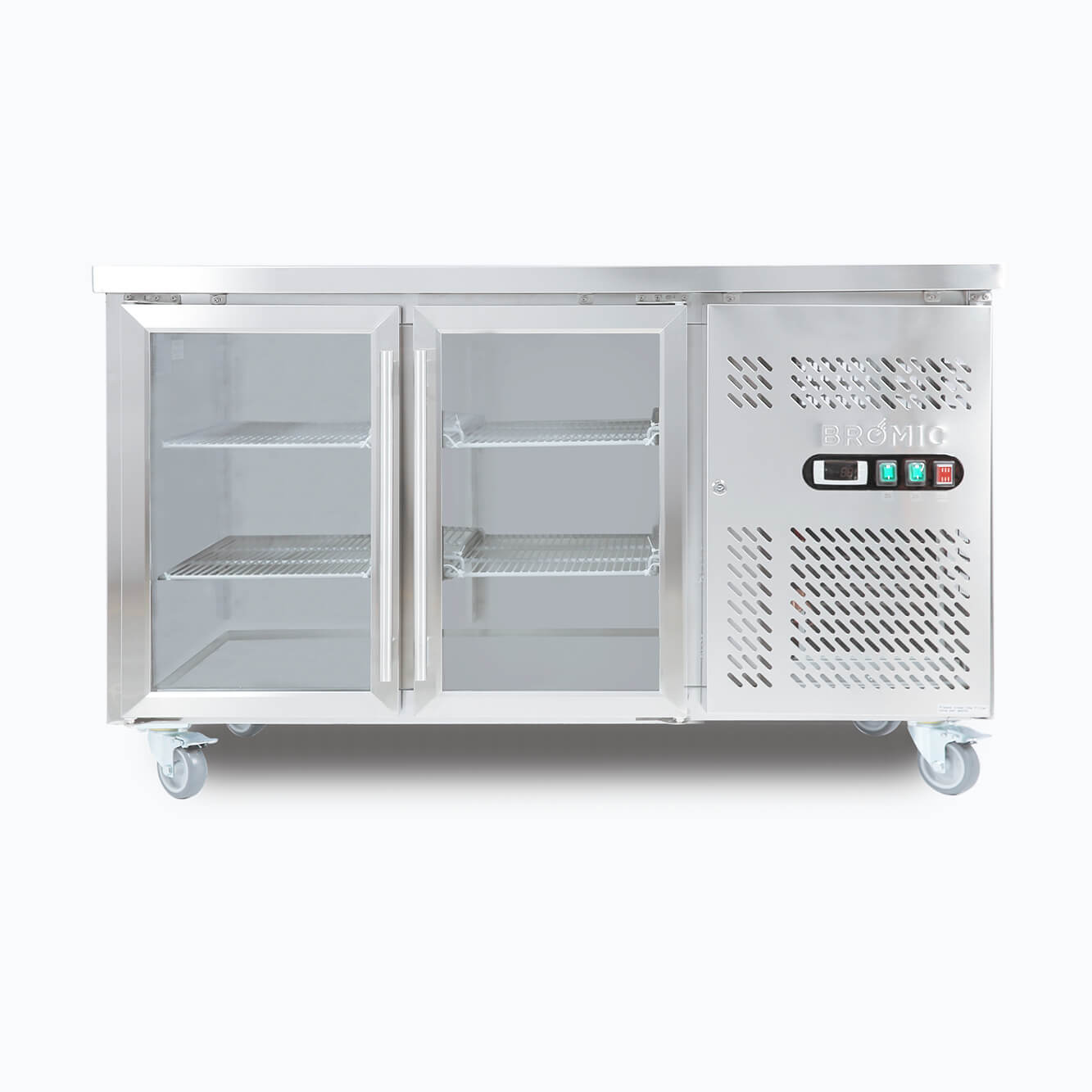 Under Bench Display Fridge – 282L – 2 Doors – Glass