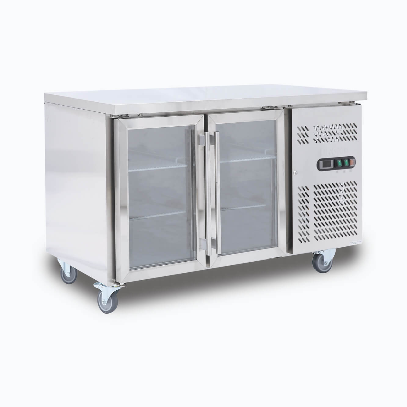 Under Bench Display Fridge – 282L – 2 Doors – Glass