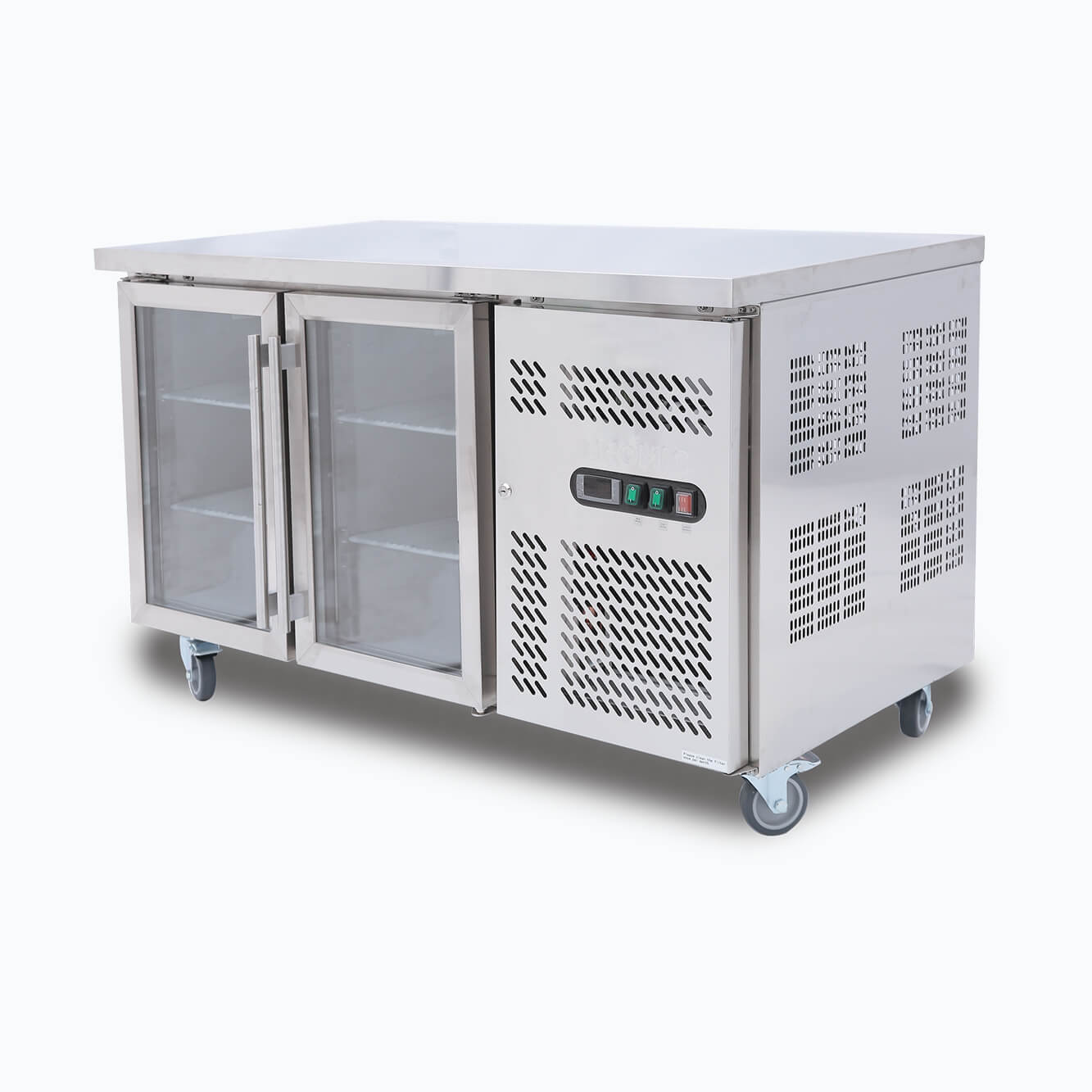 Under Bench Display Fridge – 282L – 2 Doors – Glass