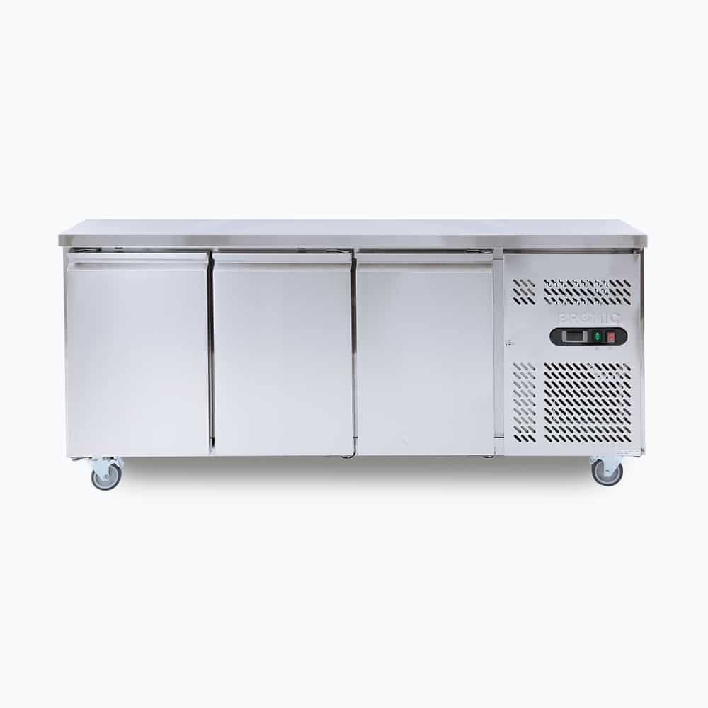 Under Bench Fridge – 417L – 3 Doors – Stainless Steel