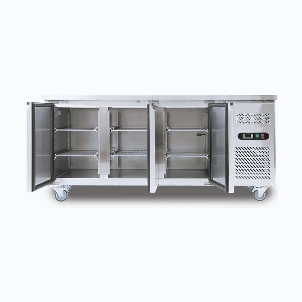 Under Bench Fridge – 417L – 3 Doors – Stainless Steel