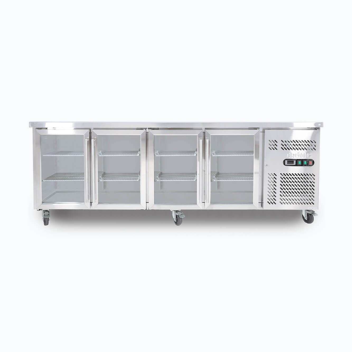 Under Bench Display Fridge – 553L – 4 Doors – Glass