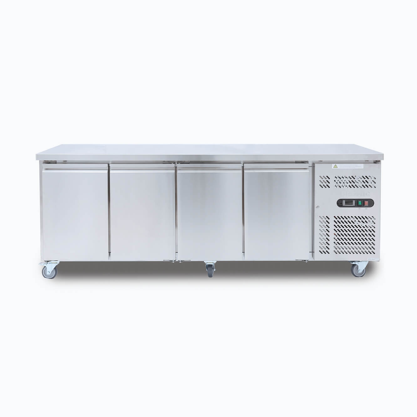 Under Bench Fridge – 553L – 4 Doors – Stainless Steel