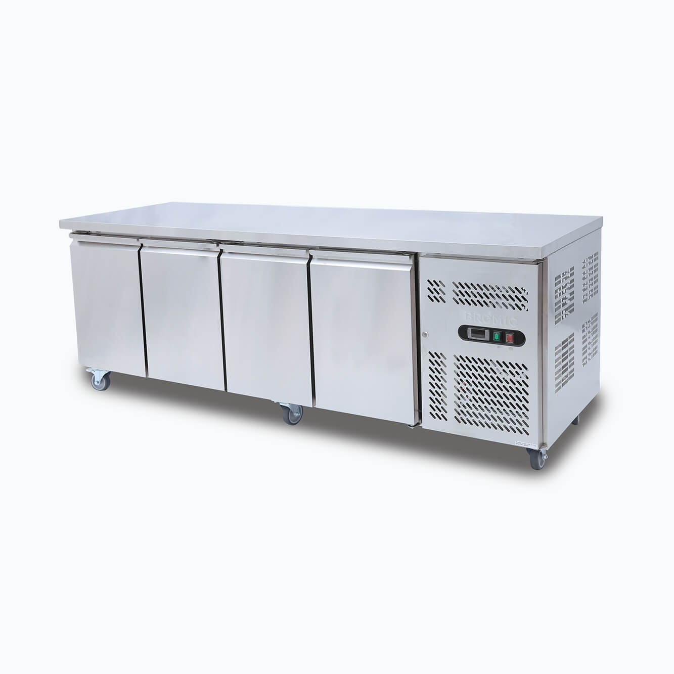 Under Bench Fridge – 553L – 4 Doors – Stainless Steel