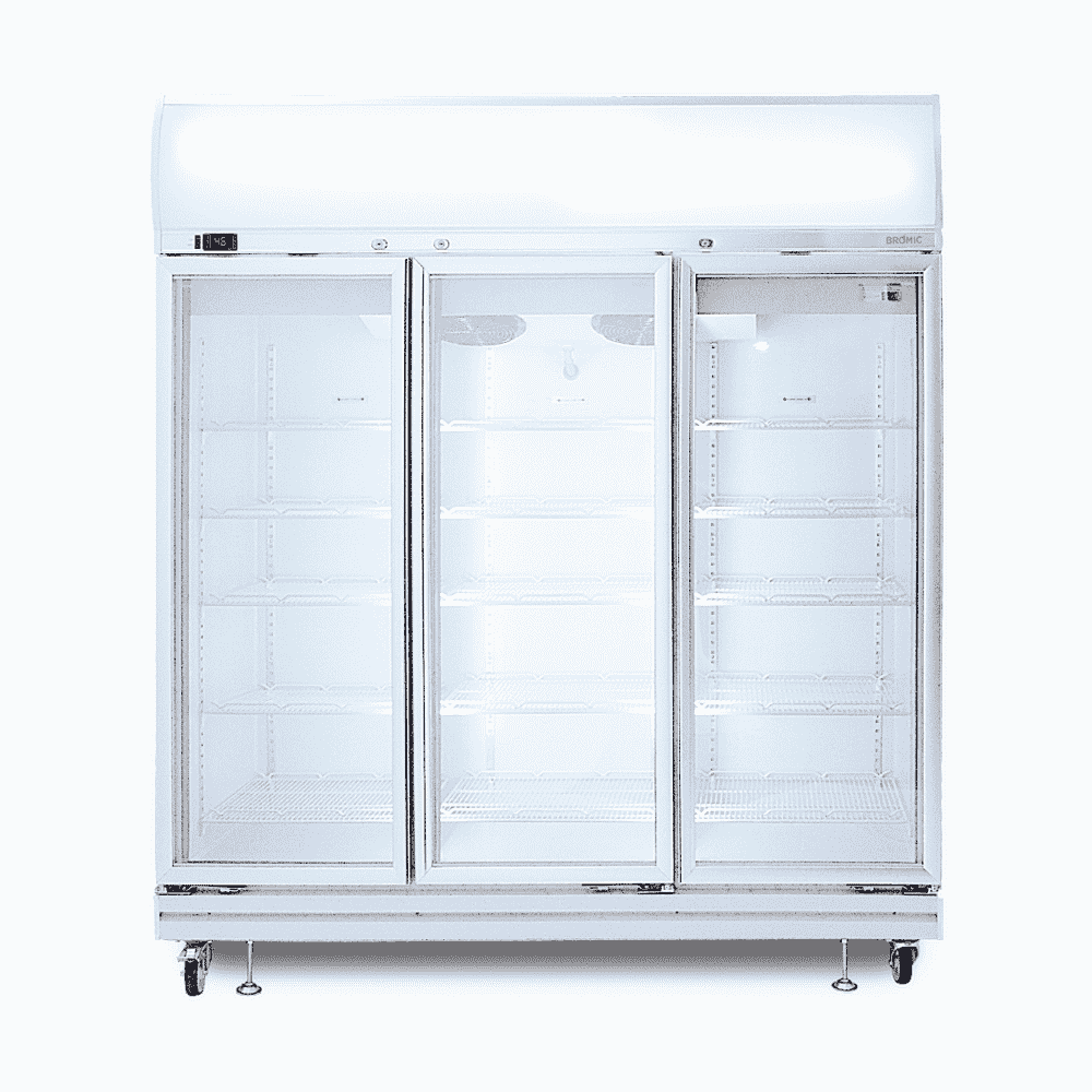 Upright Display Fridge – 1507L – 3 Doors – Flat Glass – Lightbox