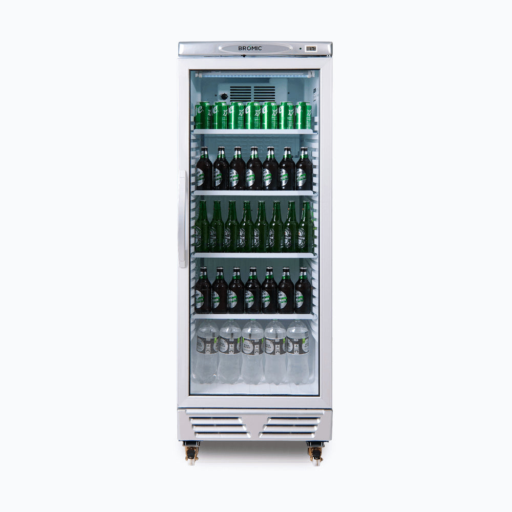 Upright Display Fridge – 290L – 1 Door – Flat Glass