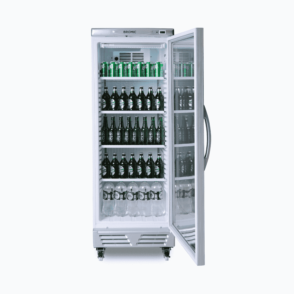 Upright Display Fridge – 290L – 1 Door – Flat Glass