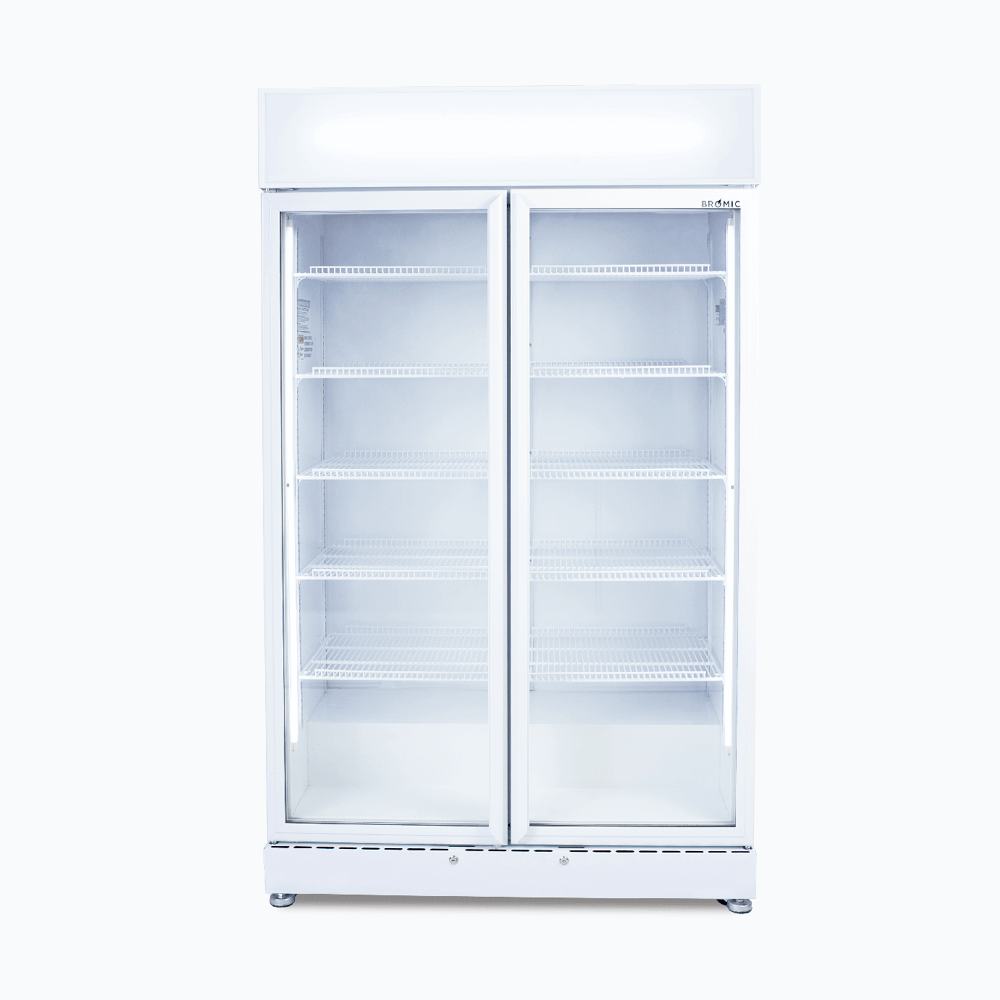 Upright Display Fridge – 885L – 2 Doors – Flat Glass