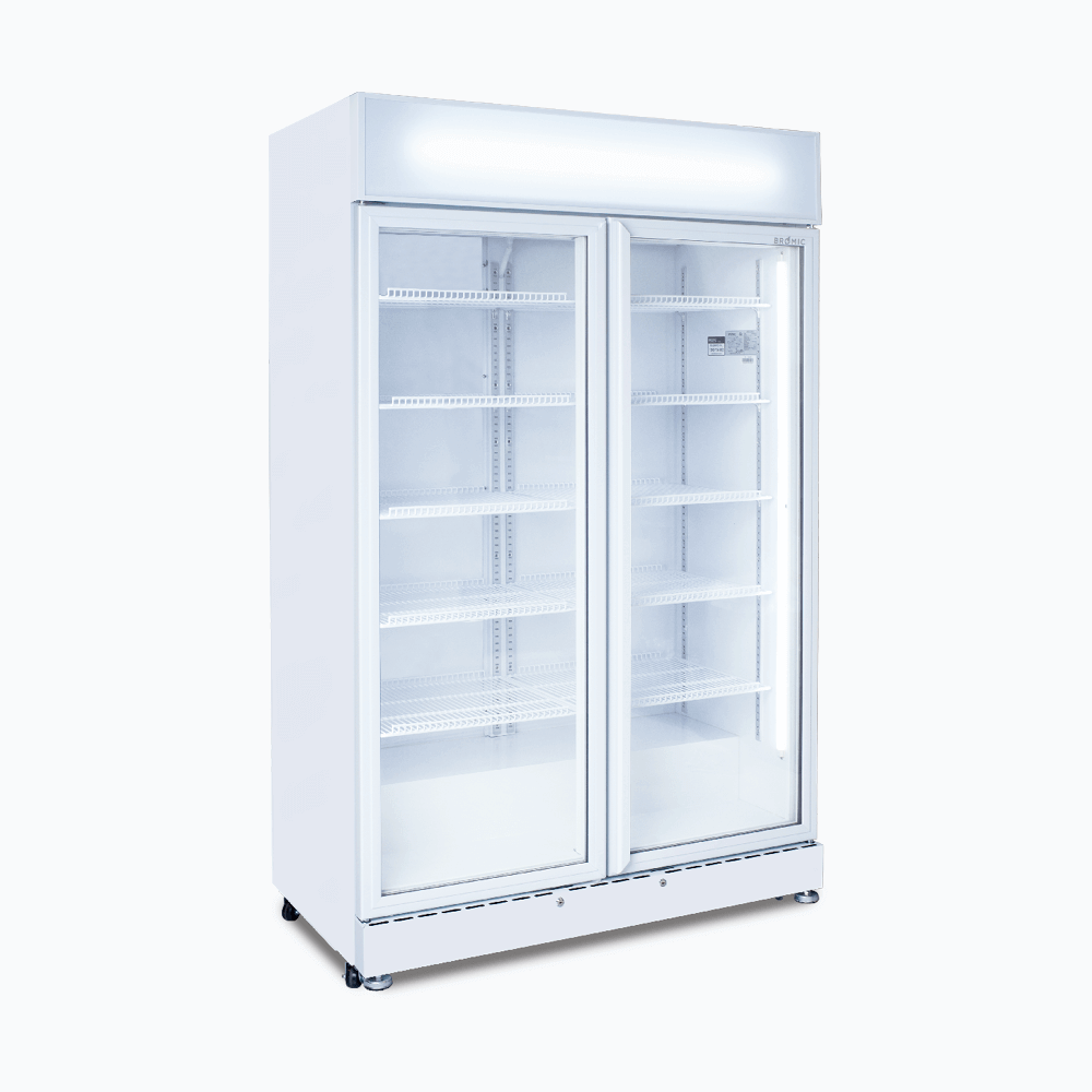 Upright Display Fridge – 885L – 2 Doors – Flat Glass