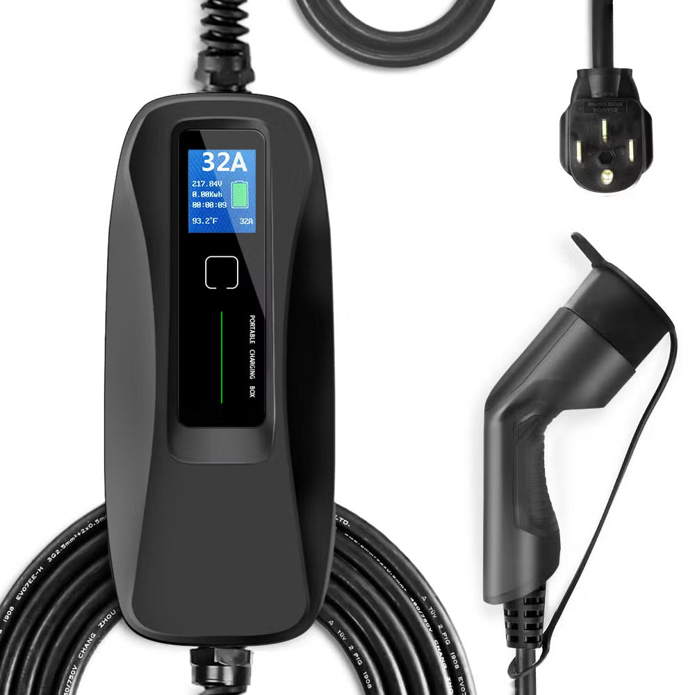 Mini Portable Type 2 EV Charger | 15 Amp Plug | 10 Metre