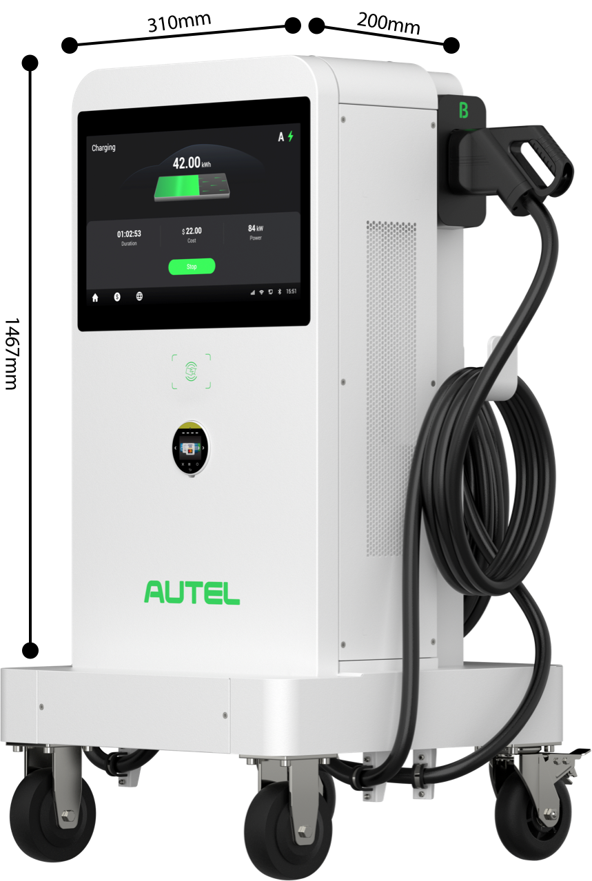 Autel MaxiCharger 50kW DC Compact 5m Cable Management System