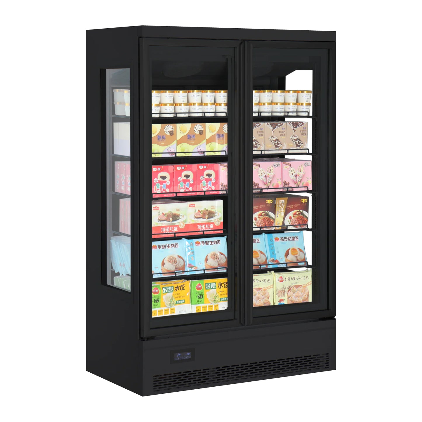 ODIS - Commercial Display Freezer & Fridge on Sale (3 Side Glass), Temp. range of -18°C to -22°C, 2 Years Warranty, 8 Star Energy Rating