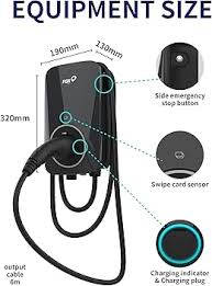 FOXESS EV Charger A Series Black 22kW Plug 6m Cables 3Phase w/Bluetooth+RFID+WIFI+OCPP 1.6+LAN