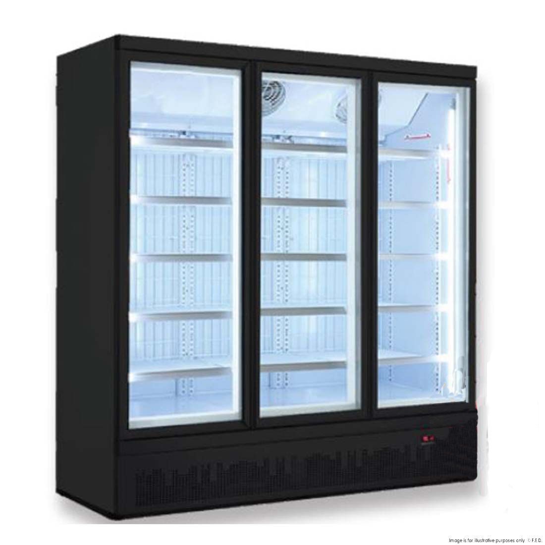 High-Capacity Triple Door Supermarket Fridge – 1664L Storage