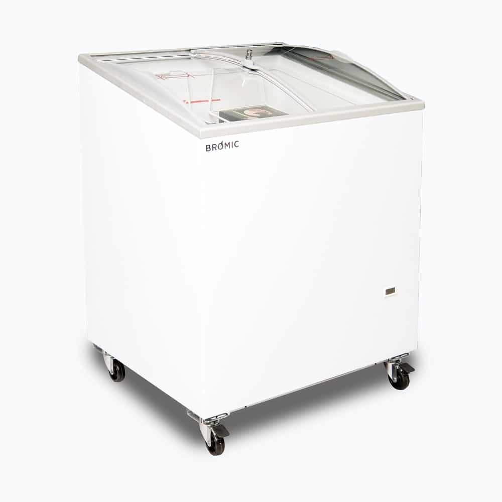 Maximize Your Business Efficiency with the 176L Curved Glass Top Display Chest Freezer