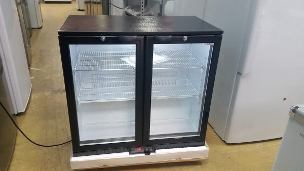 EUROTAG 208L 2 DOOR UNDER BENCH BACK BAR DISPLAY FRIDGE