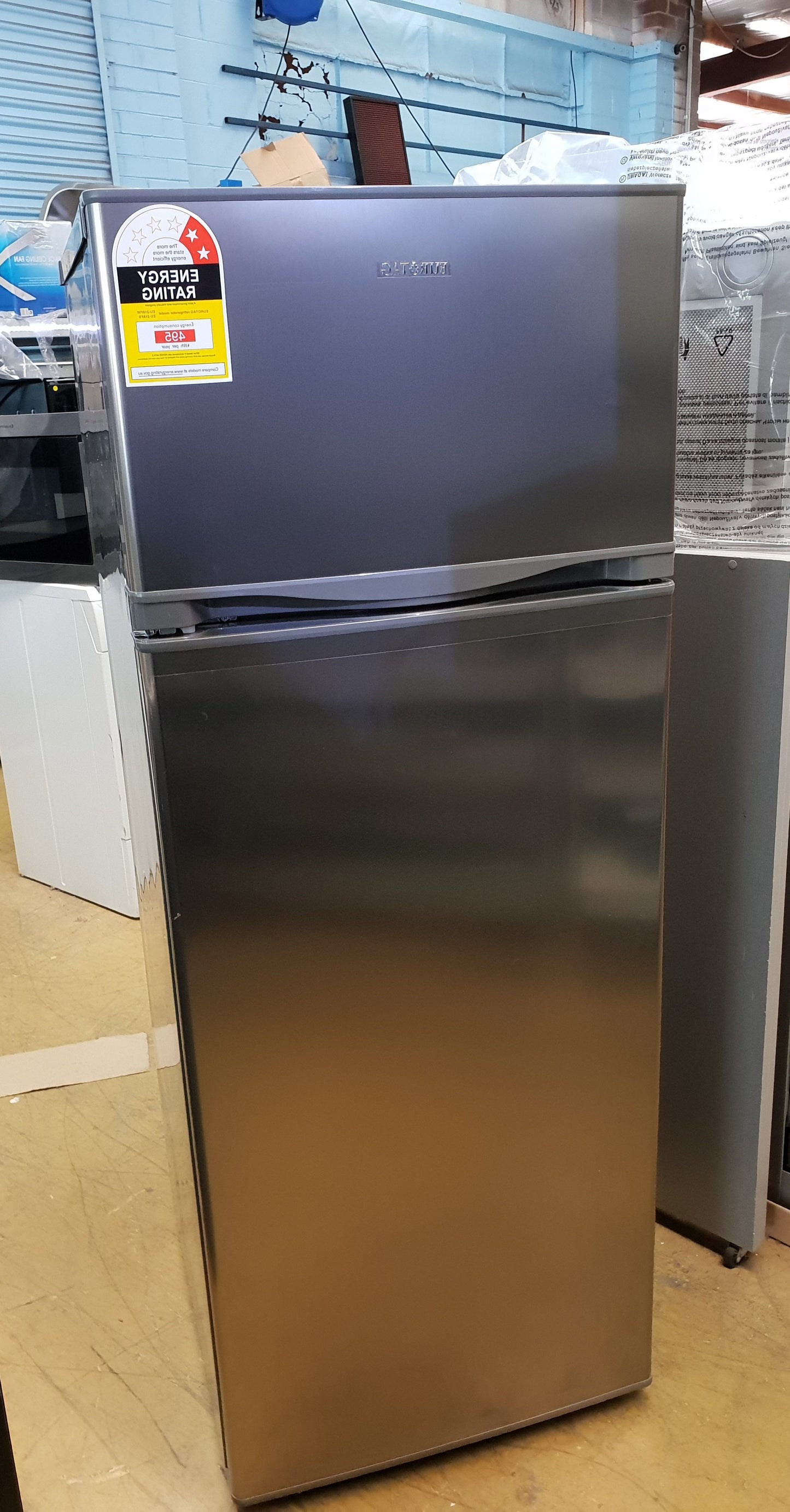 Eurotag Refrigerator FRIDGE FREEZER Stainless Steel-EU-218FS 218LT