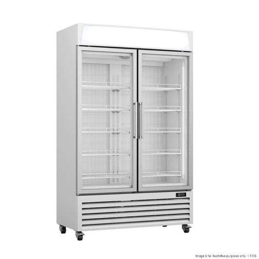 Thermaster Upright Double Glass Door Freezer/ 800 L/ Temp. Range: -18°C to -22°C