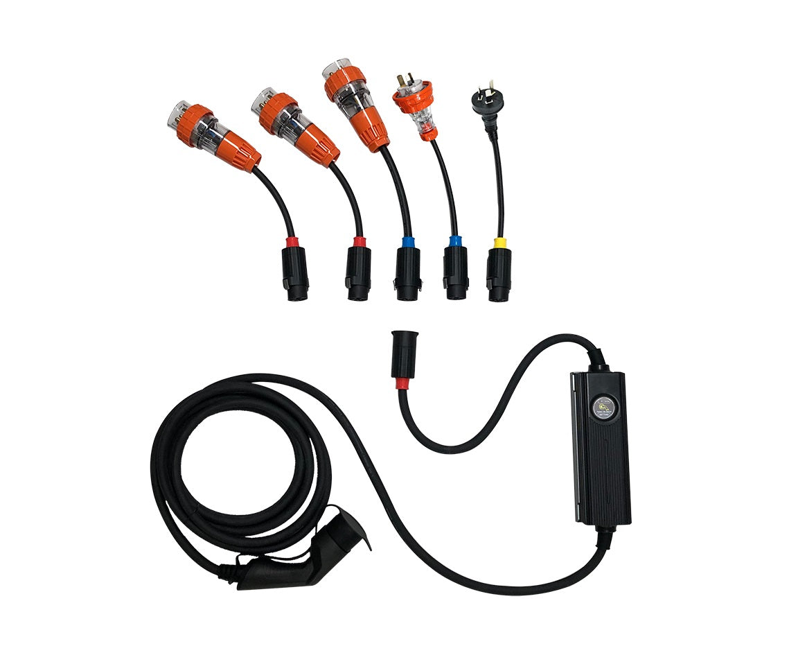 KWIK Portable Type 2 Charger | w/ Adaptable Tails | 16.5kW