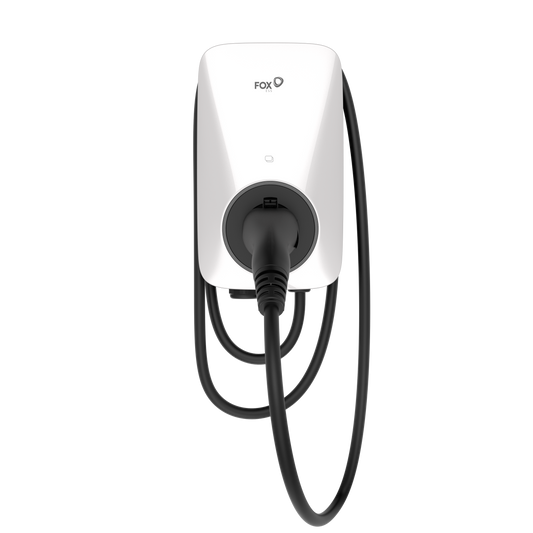FOXESS EV Charger A Series White 7.3kW Plug 6m Cables 1Phase w/Bluetooth+RFID+WIFI+OCPP+1CT 1.6+LAN