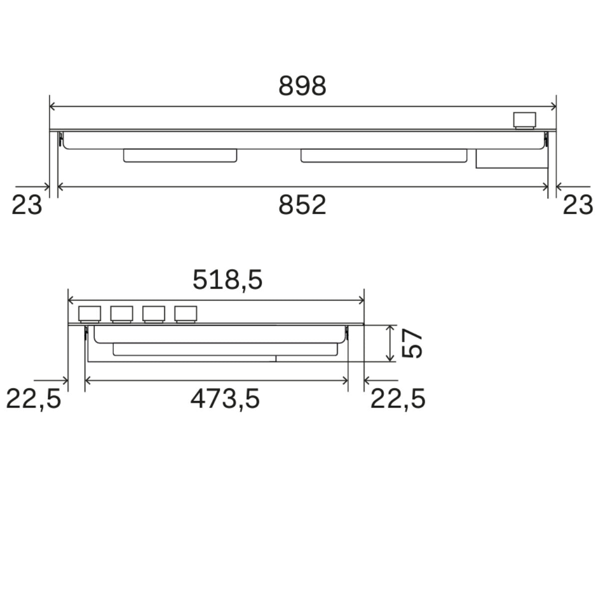ILVE 90cm Induction Ceramic Glass Cooktop KHVI395BK