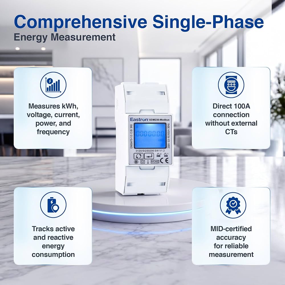 Eastron | Three phase energy meter for Autel MaxiCharger AC | SDM630-Modbus