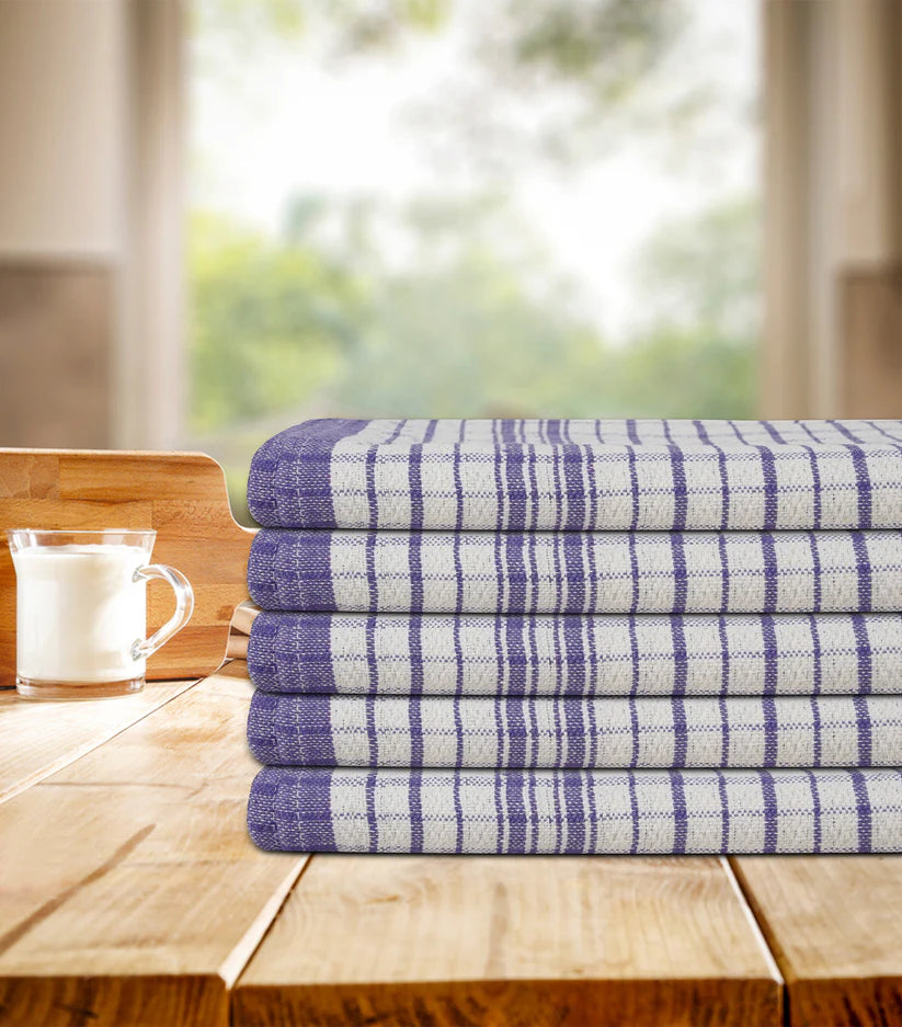 Blue Tea Towels JUMBO Size 50x70cm Commercial Grade Heavy Duty 100% Cotton