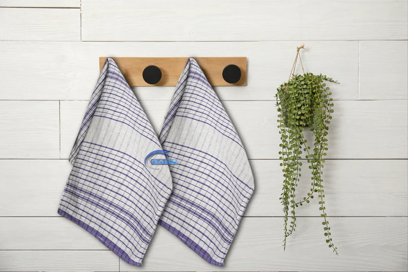 Blue Tea Towels JUMBO Size 50x70cm Commercial Grade Heavy Duty 100% Cotton