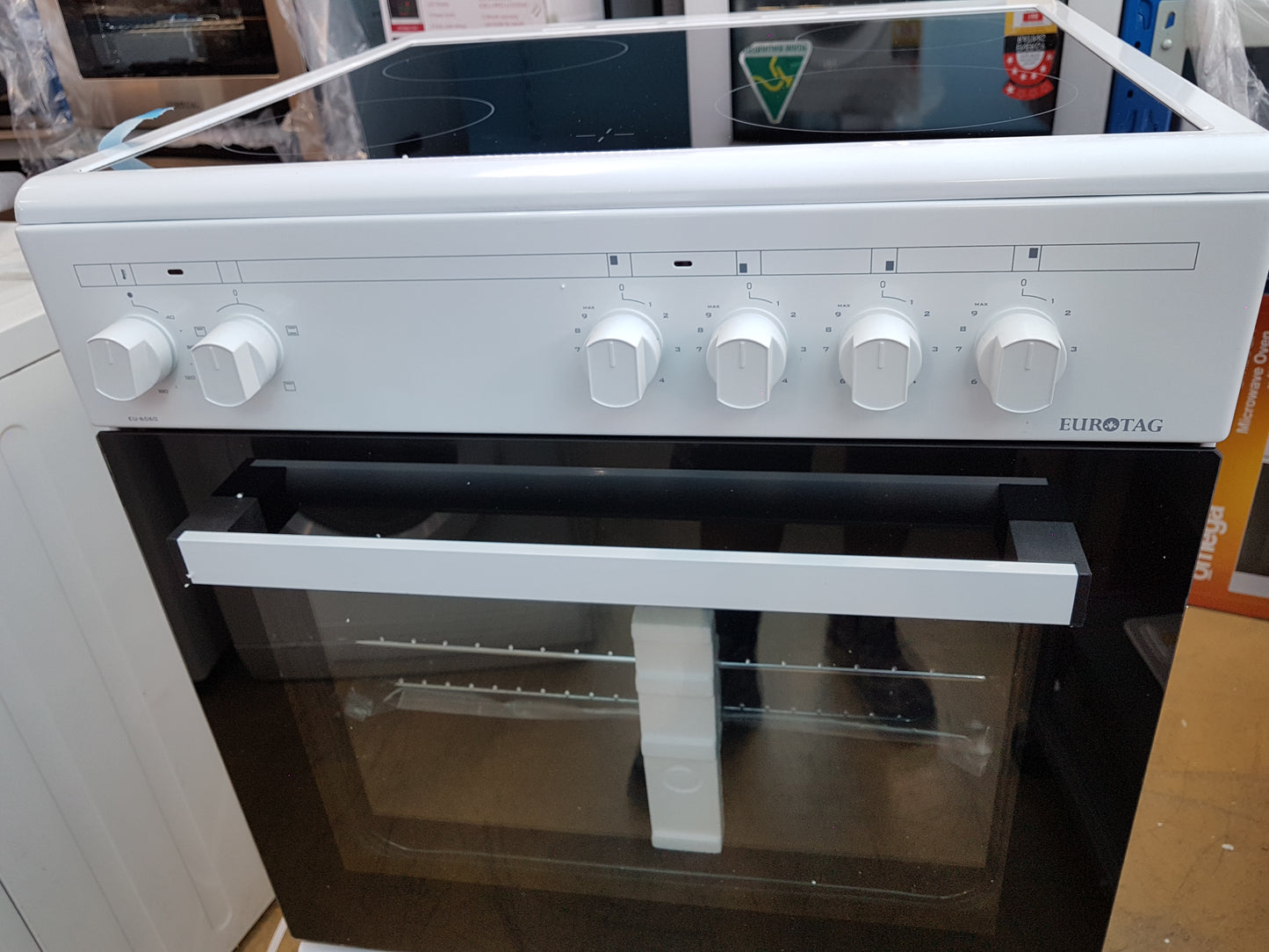 Eurotag 60cm Freestanding Electric Oven + Ceramic Cooktop Stove