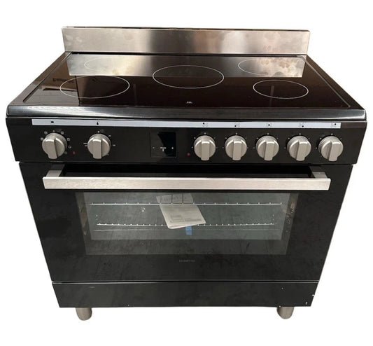 Eurotag 90cm ceramic cooktop Stainless 9 Function Fully Electric Freestanding black