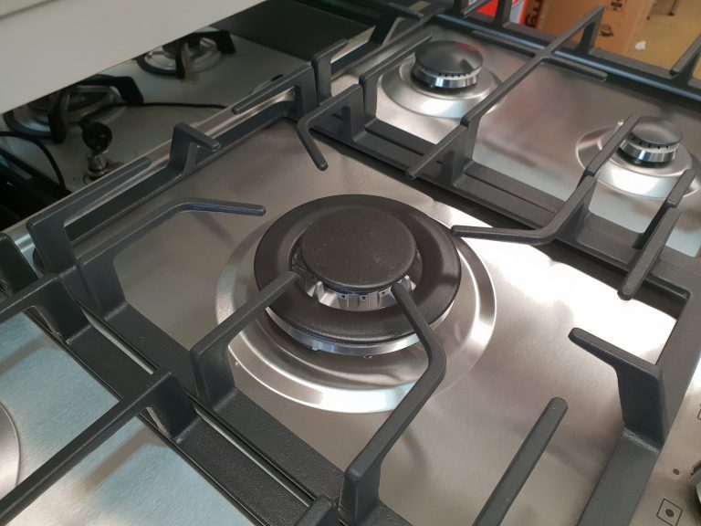 EuroTag 900MM / 90CM STAINLESS STEEL Gas Cooktop With Heavy Duty Cast Iron And WOK BURNER Italian Sabaf burner