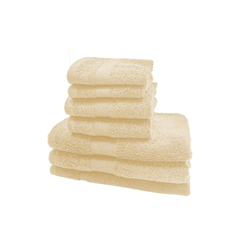 7PCS 100% Luxury Hotel Quality Cotton Towel Set (Cream)