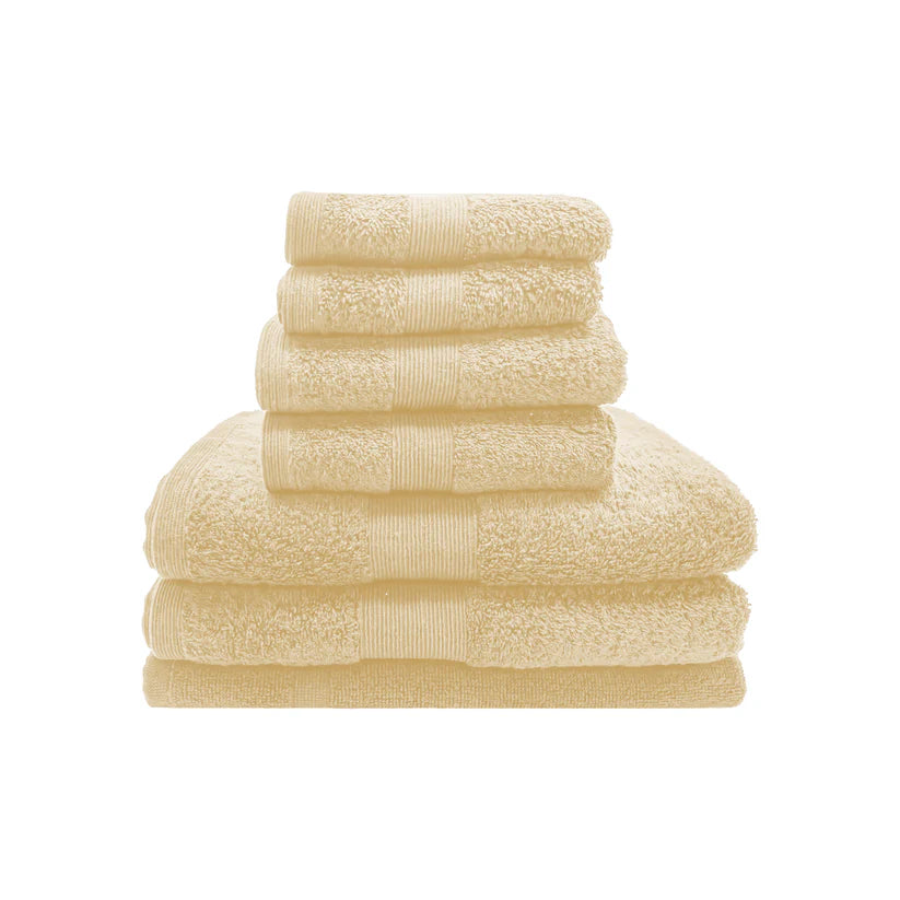 7PCS 100% Luxury Hotel Quality Cotton Towel Set (Cream)