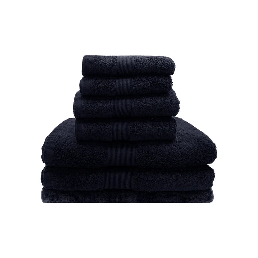7PCS 100% Luxury Best Cotton Towel Set (Navy)