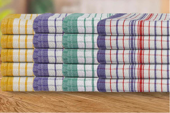 Luxury Jumbo Tea Towels | Commercial Grade 100% Cotton, Heavy Duty for Kitchen, 50x70cm