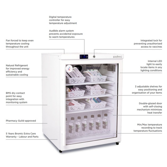 MediFridge Vaccine Fridge 145L – Medical Refrigeration