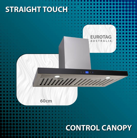 EUROTAG 60cm Straight Touch Control Canopy- EA60STRS