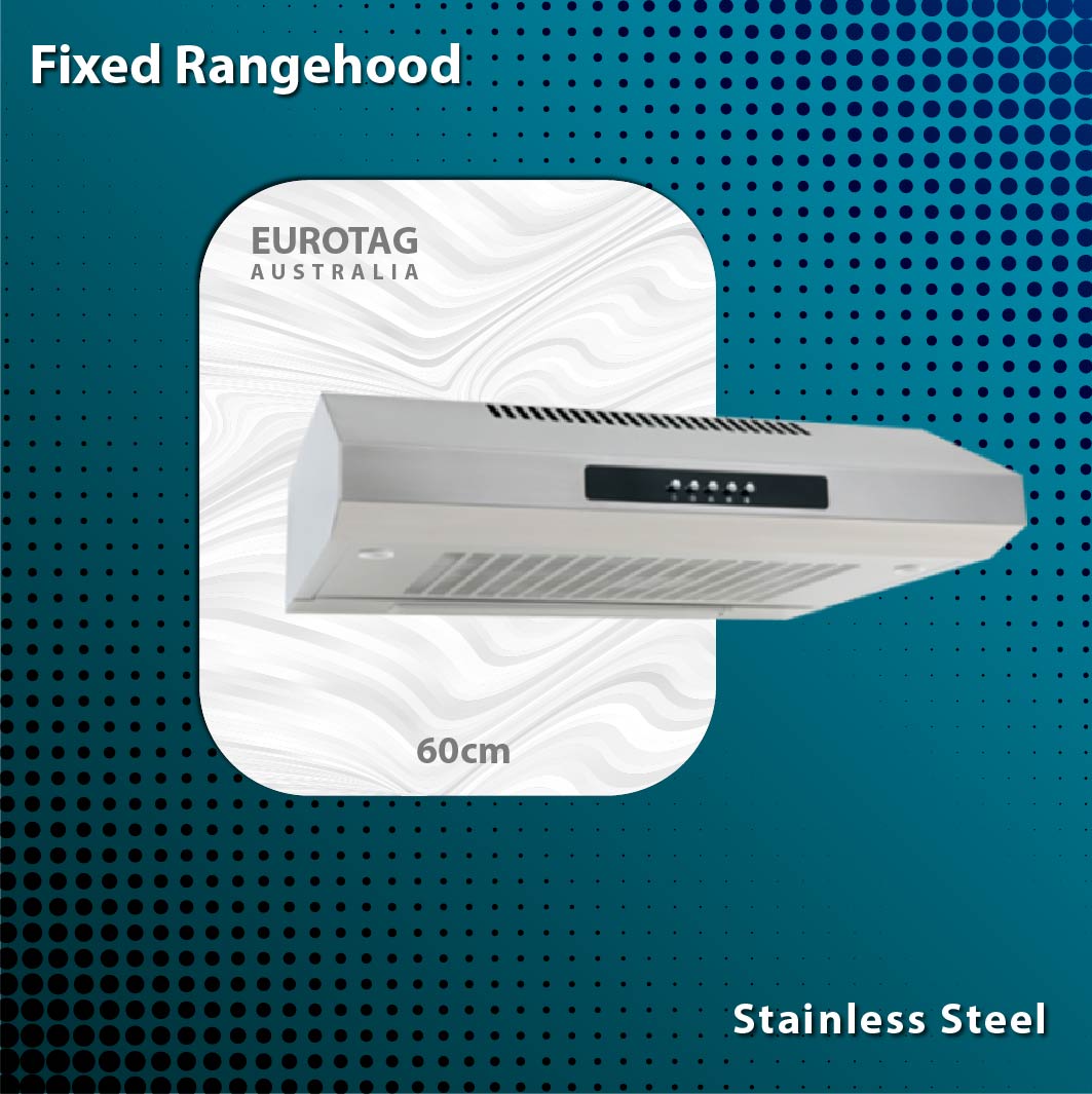 EUROTAG RH-D-F49-60-SR 60cm Fixed Rangehood – Silver
