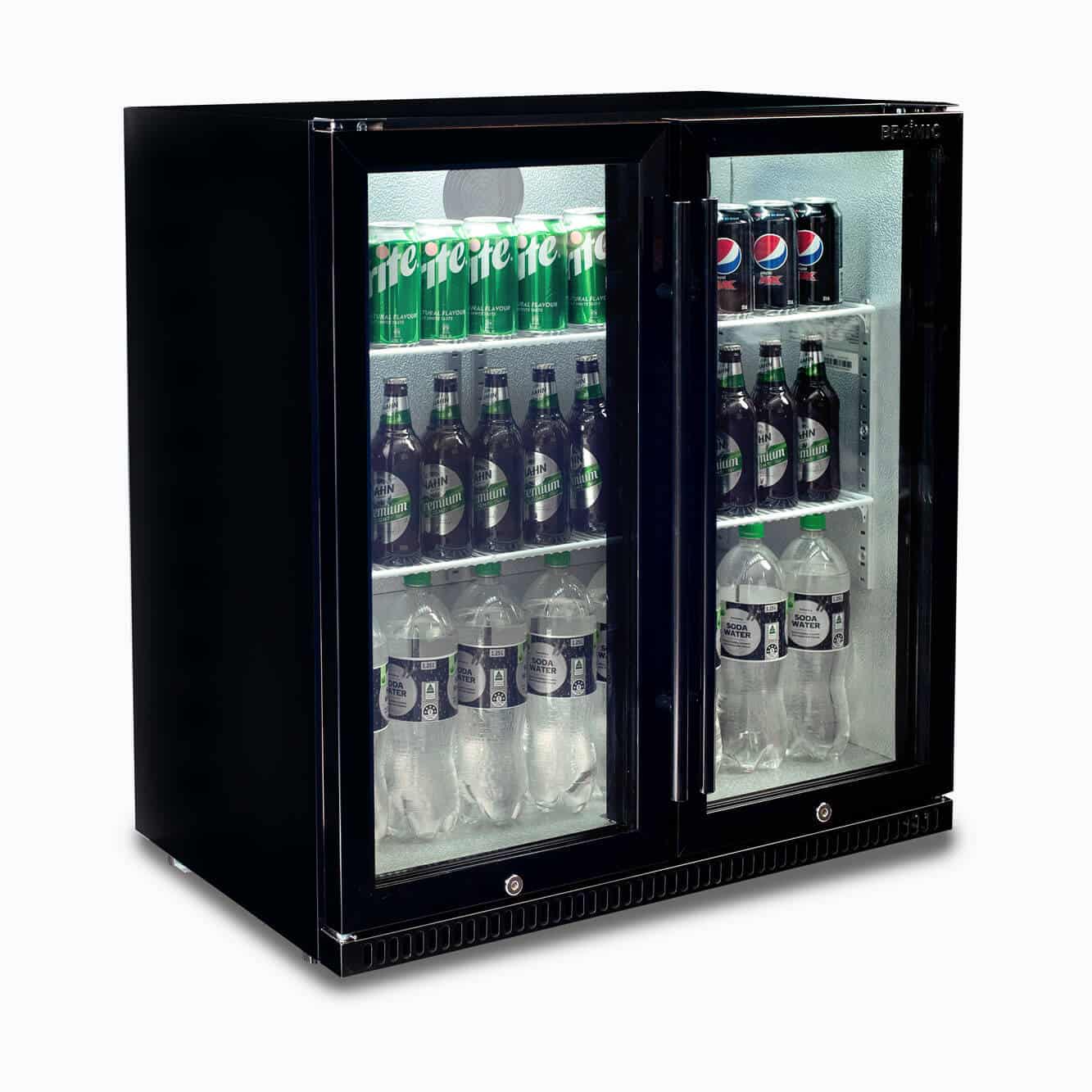 Back Bar Fridge – 190L – 2 Doors – Hinged